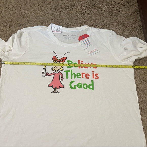 Life is Good The Grinch Cindy Lou White Crusher Tee L/S Crew Neck Women’s Sz XL - Picture 6 of 10